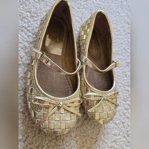 🌈GIRLS YOUTH SIZE 12 Smart Fit Payless Shoes Gold Mary Jane Kids Shoes